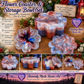 🇺🇸 Red, White & Blue Flower Storage Bowl & Coaster Set