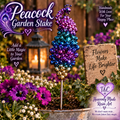 🦚 Peacock Garden Stake