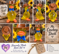 🤠 Mr. Cowboy Duck — Handmade Resin Country Décor