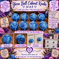 🧶 Yarn Ball Cabinet Knobs — Set of 8