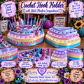 🧶 3-Tier Crochet Hook & Stitch Marker Organizer