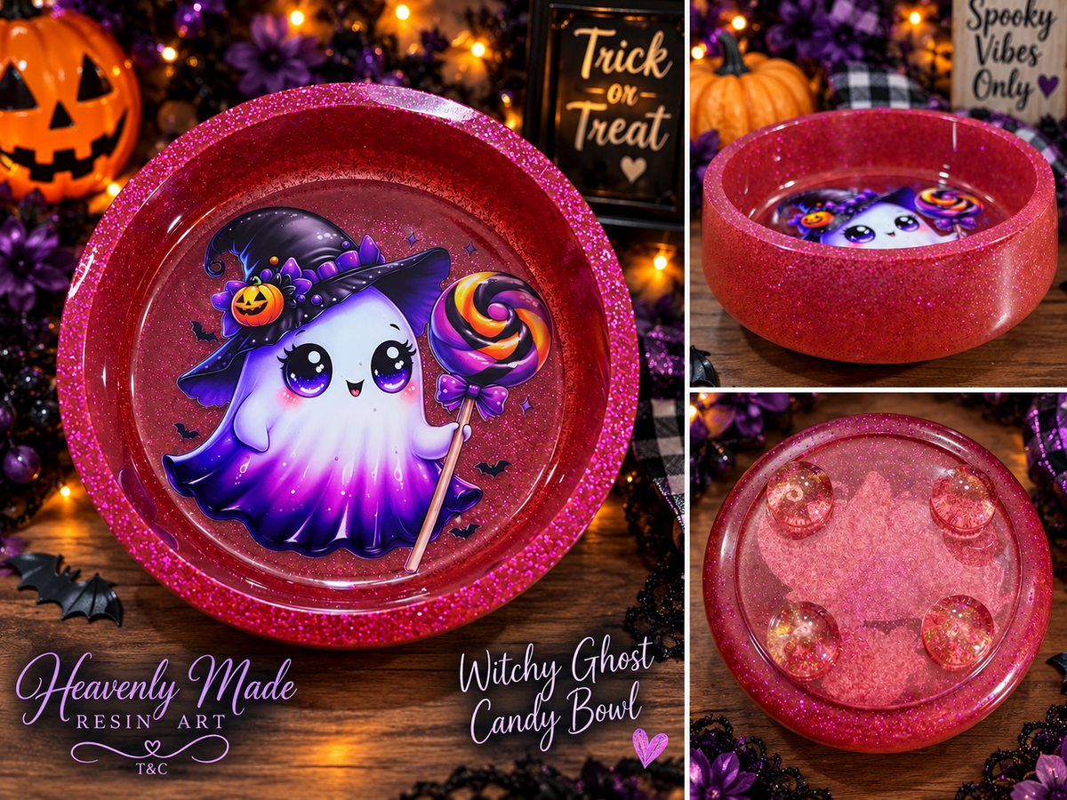 Witchy Ghost Candy Bowl